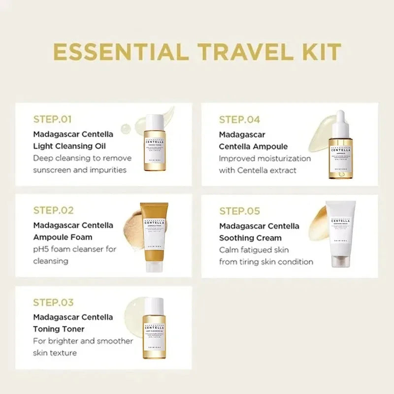 Kit de voyage SKIN1004 à la centella de Madagascar - 5 produits essentiels