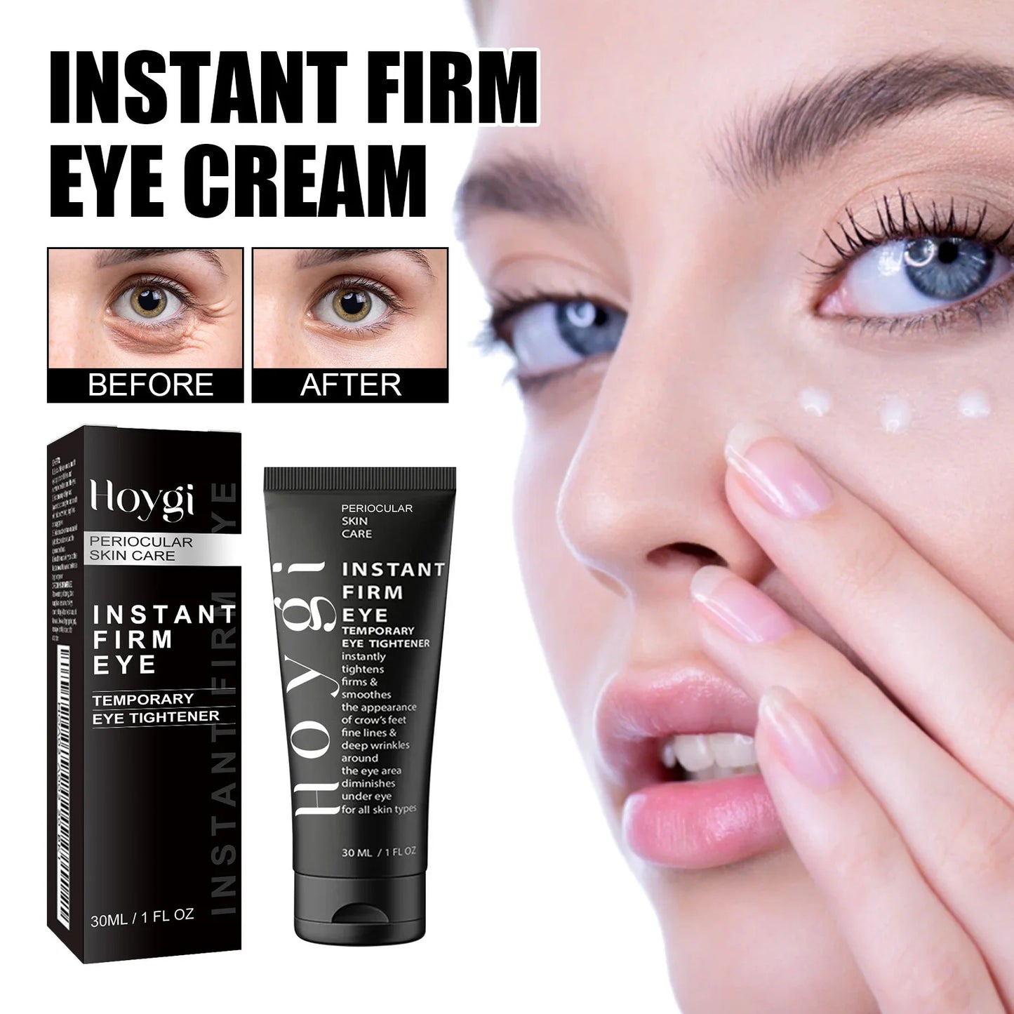 Crema Reafirmante de Ojos Hoygi con Colágeno - Reduce Líneas Finas, Ojeras y Arrugas