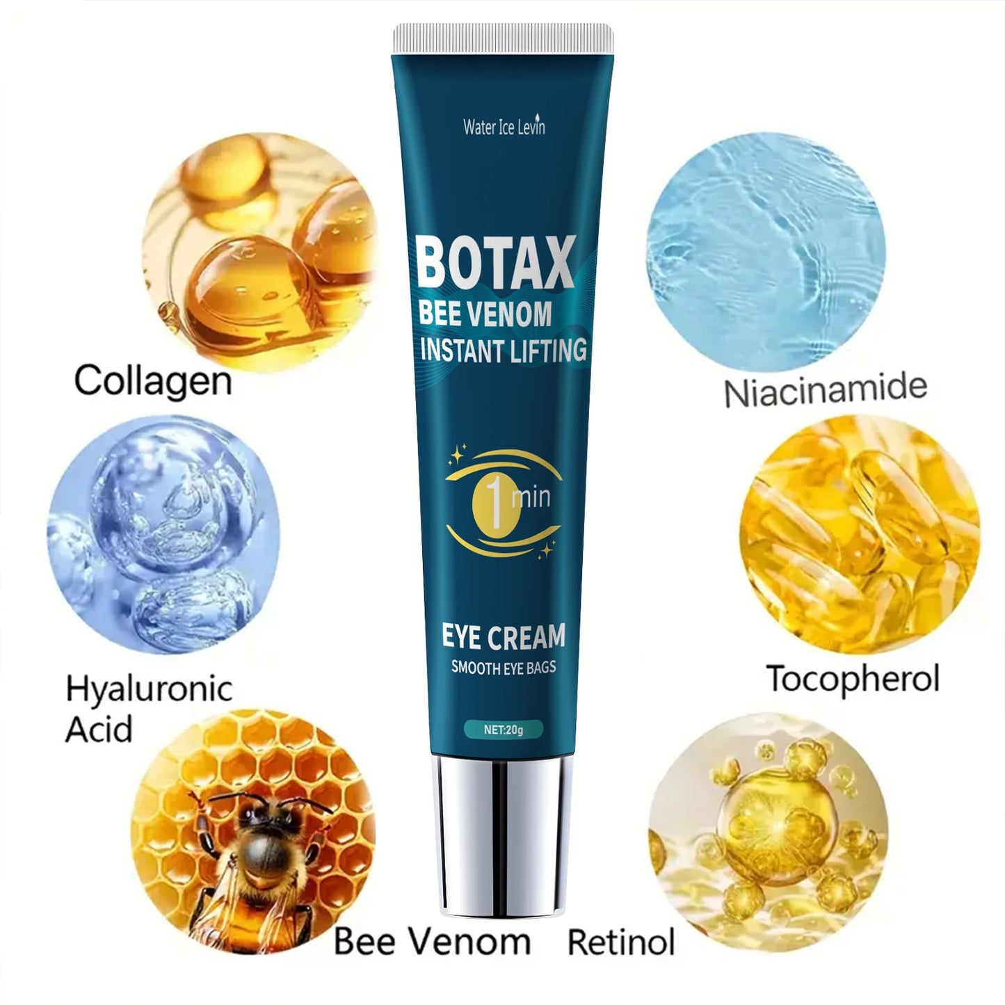 Gel Reafirmante de Ojos con Cafeína, Retinol y Ácido Hialurónico