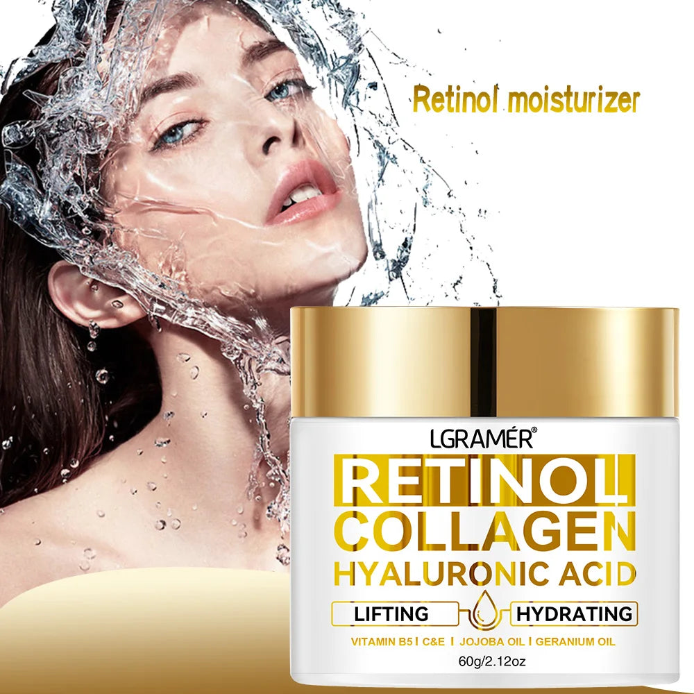 Crema Facial con Retinol, Colágeno y Ácido Hialurónico - Antiedad 60g
