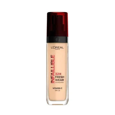 Base de Maquillaje L'Oréal Infaillible 32H Fresh Wear - Tono Lin 100 (30ml)