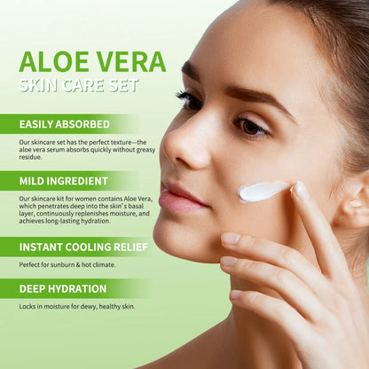 Set de Cuidado Facial con Aloe Vera - Hidratación Profunda y Nutrición Intensiva para Piel Luminosa