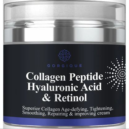 Crema Antiedad con Péptidos de Colágeno, Ácido Hialurónico y Retinol (50ml)