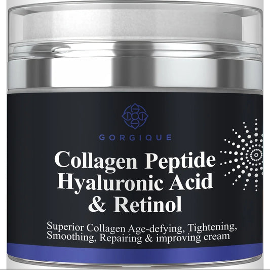 Crema Antiedad con Péptidos de Colágeno, Ácido Hialurónico y Retinol (50ml)