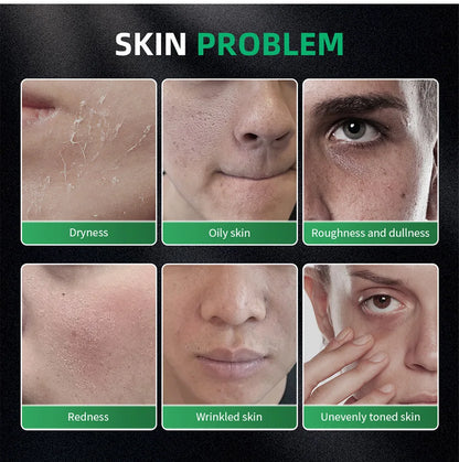 Kit de Cuidado Facial para Hombres 3 en 1 - Limpiador, Crema Hidratante y Crema de Ojos Anti-Edad