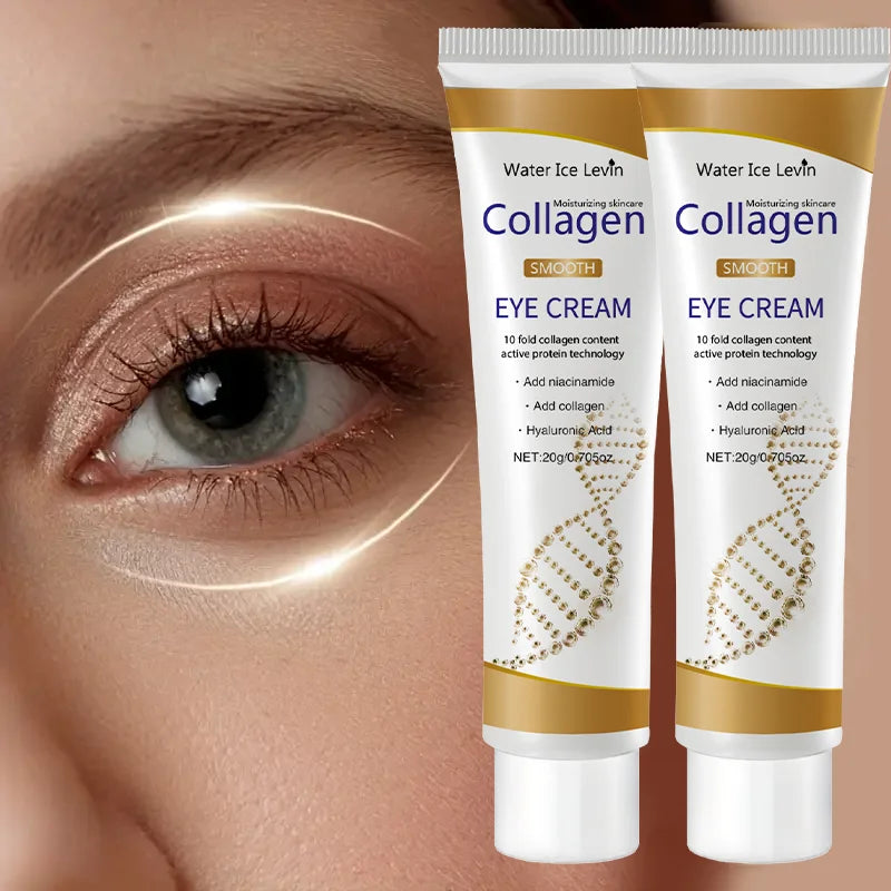 Crema de Ojos con Colágeno Water Ice Levin - Anti-Ojeras, Bolsas y Reafirmante