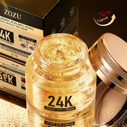 Crema de Ojos 24K Gold con Ácido Hialurónico - Anti-Ojeras y Reafirmante