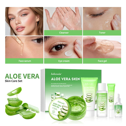 Set de Cuidado Facial con Aloe Vera - Hidratación Profunda y Nutrición Intensiva para Piel Luminosa