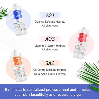 Kit de Sueros Faciales Aqua Peel AS1 SA2 AO3 - Solución Profesional para Limpieza Profunda 400ml (3 Sueros)