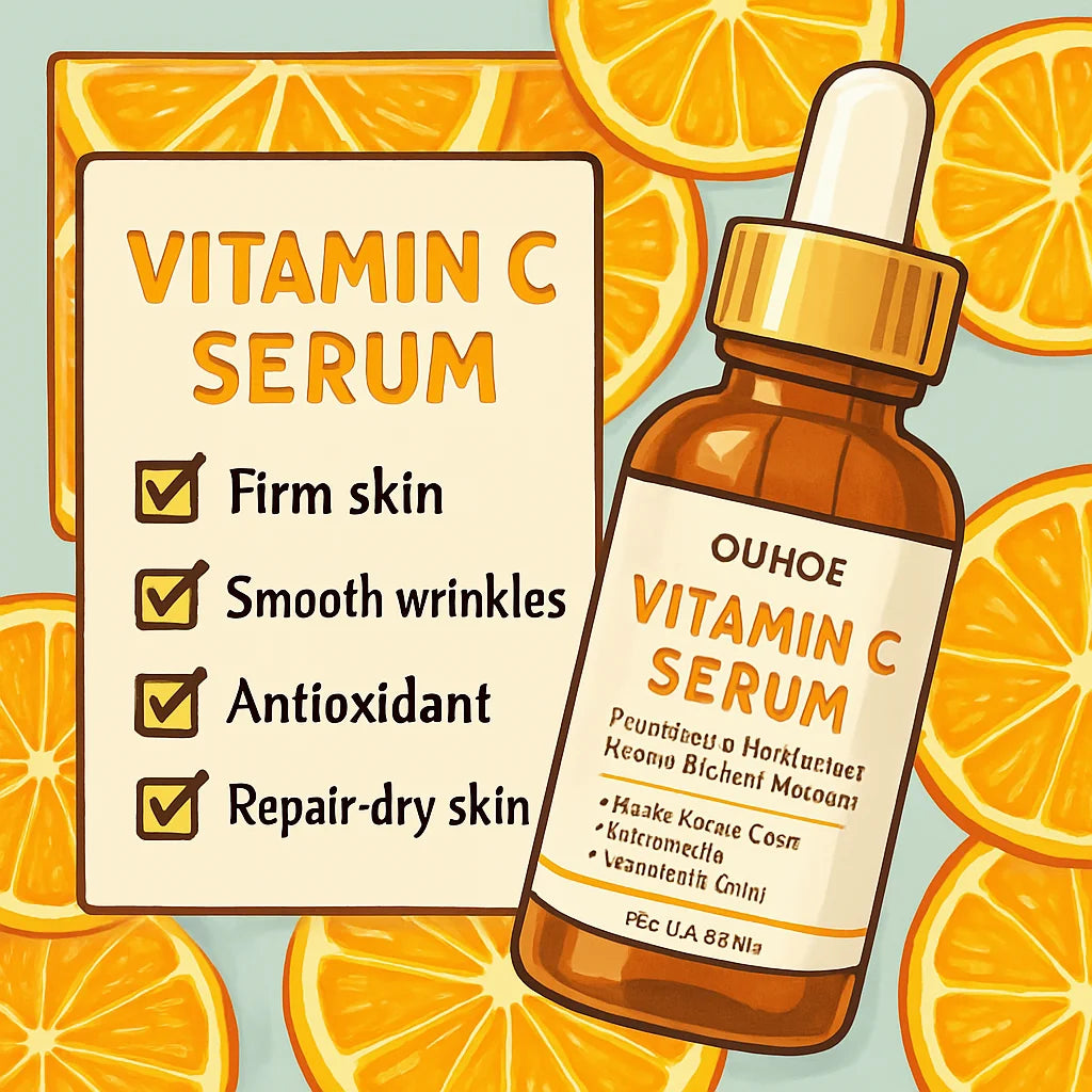 Sérum Facial Vitamina C - Anti-Arrugas Reafirmante y Blanqueante
