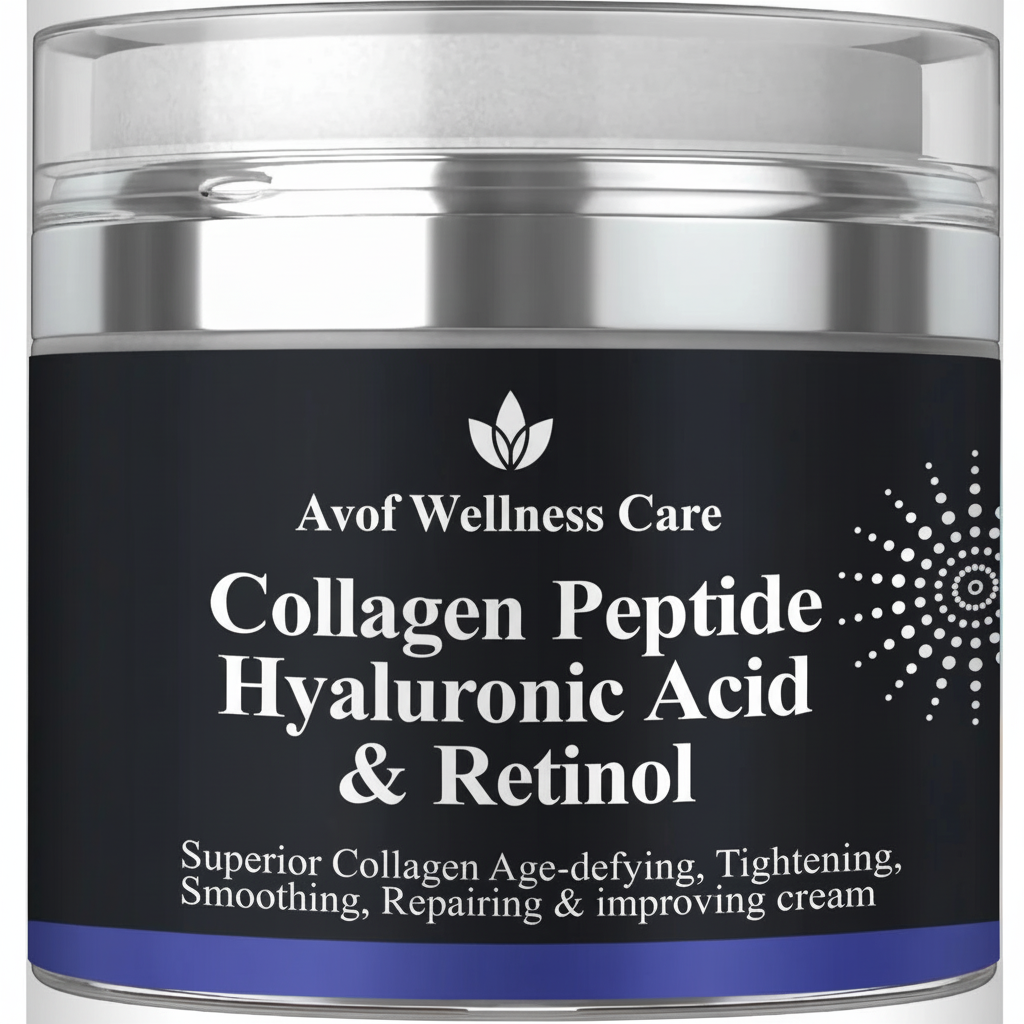 Crema Antiedad con Péptidos de Colágeno, Ácido Hialurónico y Retinol (50ml)