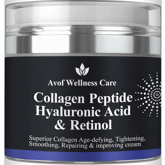 Crème anti-âge aux peptides de collagène, à l'acide hyaluronique et au rétinol (50 ml)